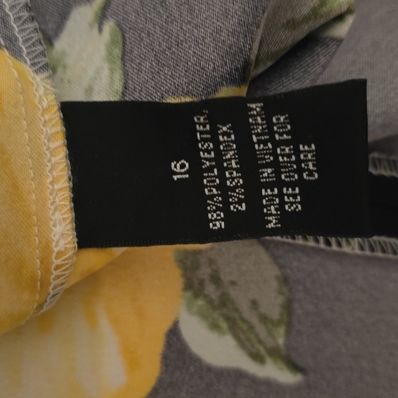 ALYX DRESS WOMEN'S PLUS BLACK & WHITE FLORAL POLKA-DOT SLEEVELESS DRESS SIZE 16 - Picture 13 of 16